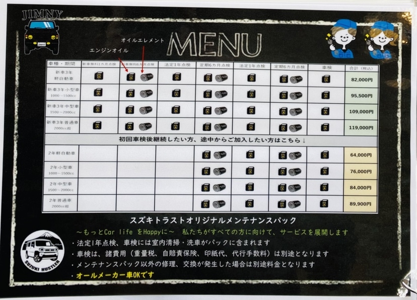 メンテナンスパック